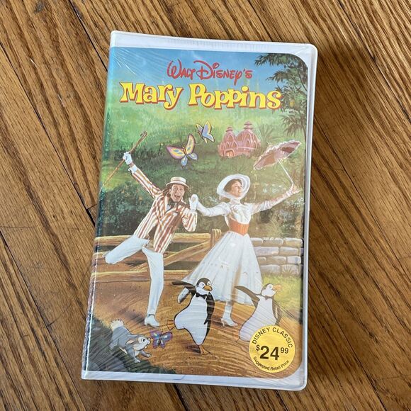 Vintage Old Stock Walt Disney Masterpiece Mary Poppins Sealed Clamshell VHS 1998 - Picture 1 of 7